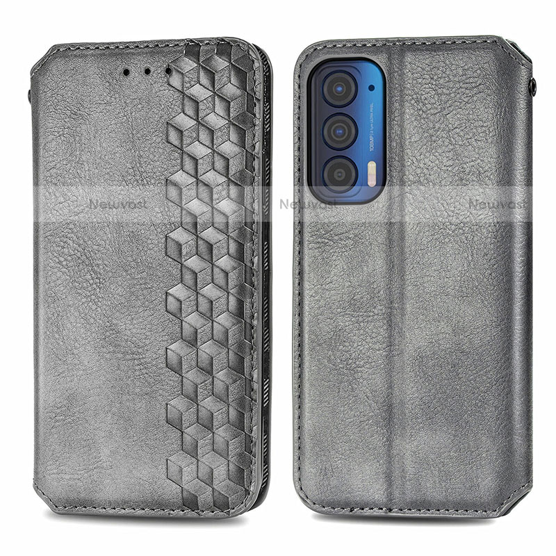 Leather Case Stands Flip Cover Holder S01D for Motorola Moto Edge (2021) 5G