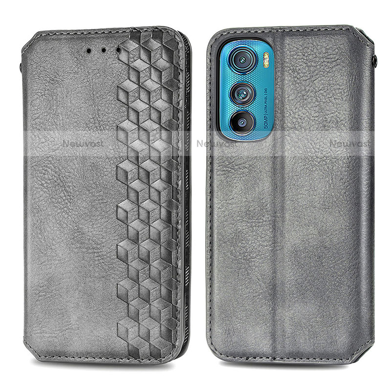 Leather Case Stands Flip Cover Holder S01D for Motorola Moto Edge 30 5G