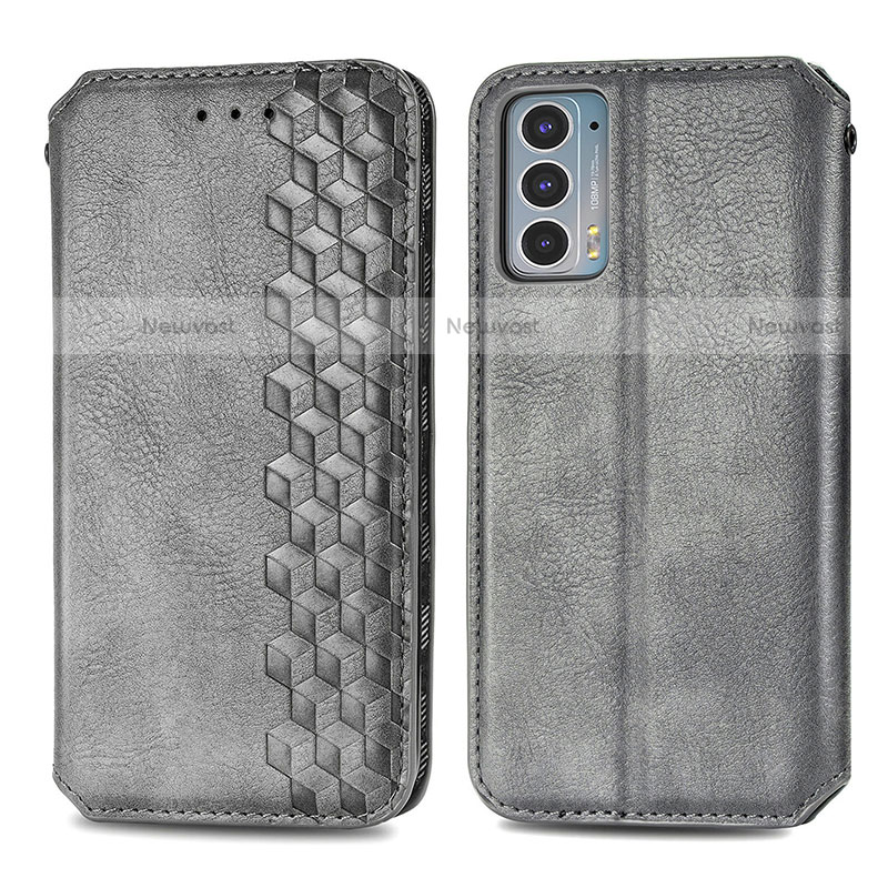 Leather Case Stands Flip Cover Holder S01D for Motorola Moto Edge Lite 5G