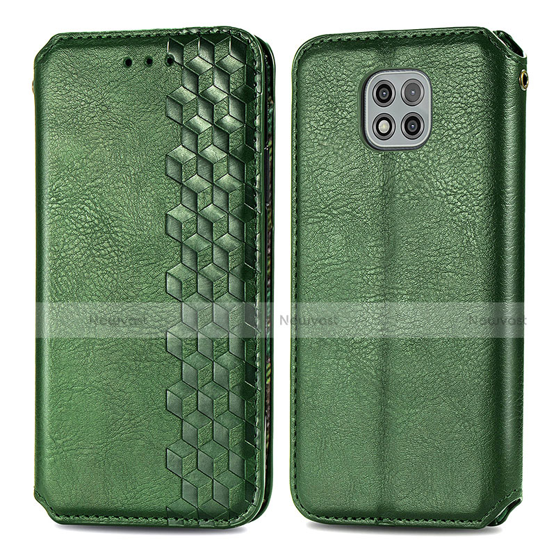 Leather Case Stands Flip Cover Holder S01D for Motorola Moto G Power (2021)