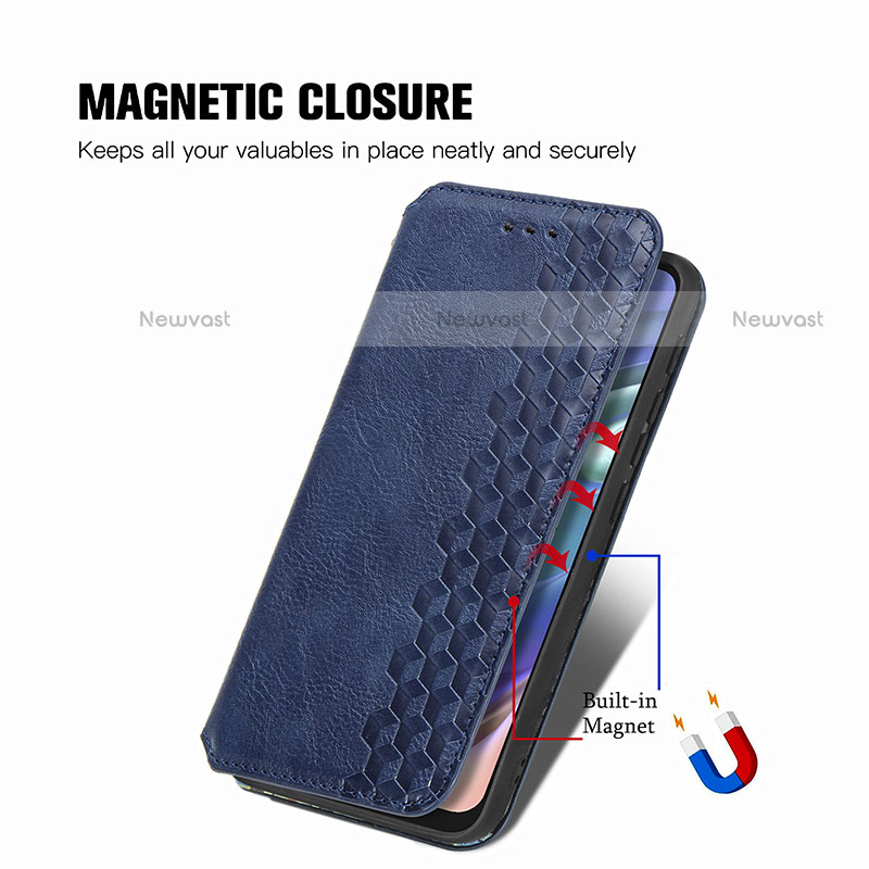 Leather Case Stands Flip Cover Holder S01D for Motorola Moto G10 Power