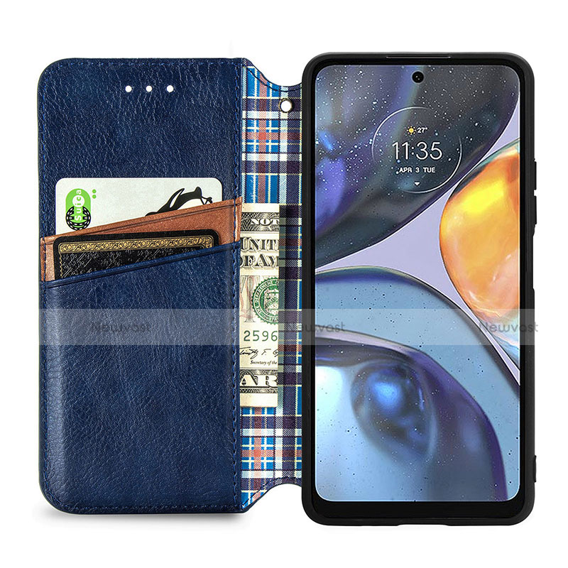 Leather Case Stands Flip Cover Holder S01D for Motorola Moto G22