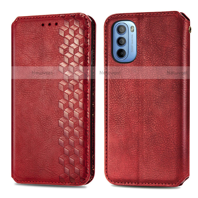 Leather Case Stands Flip Cover Holder S01D for Motorola Moto G31