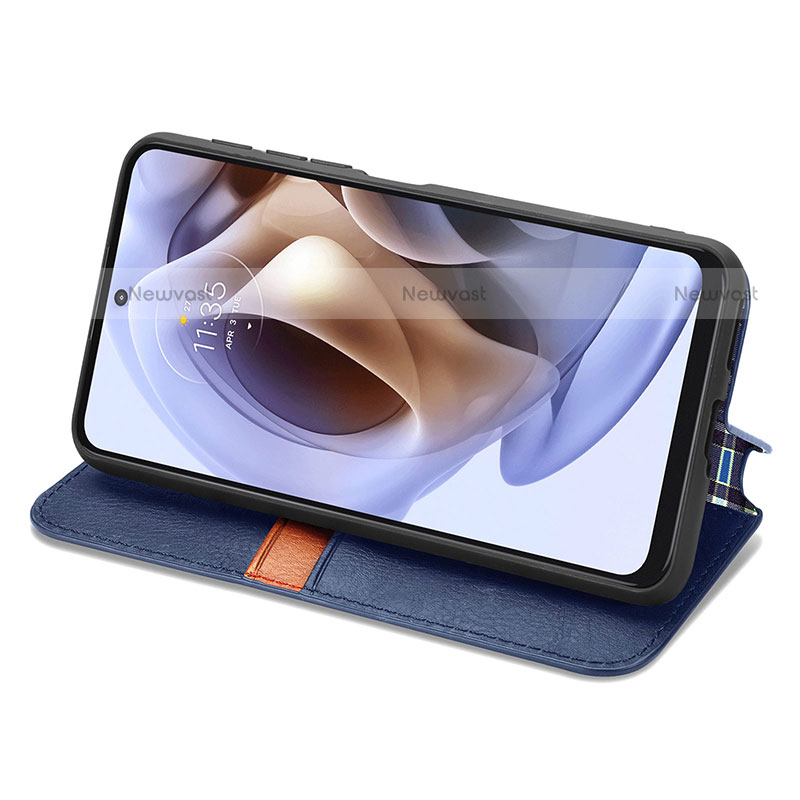 Leather Case Stands Flip Cover Holder S01D for Motorola Moto G31