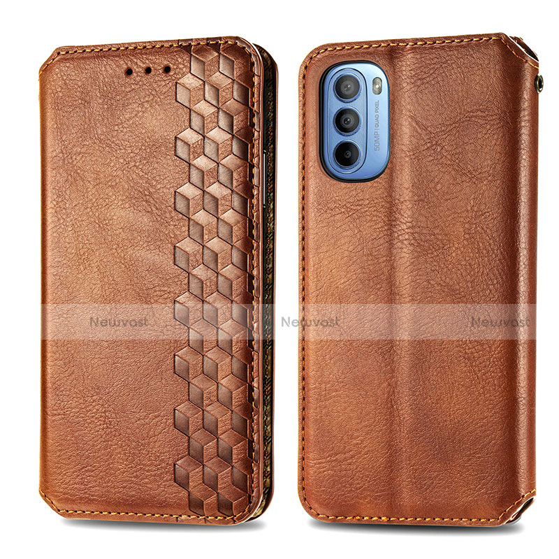Leather Case Stands Flip Cover Holder S01D for Motorola Moto G41