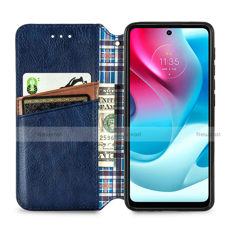 Leather Case Stands Flip Cover Holder S01D for Motorola Moto G60s