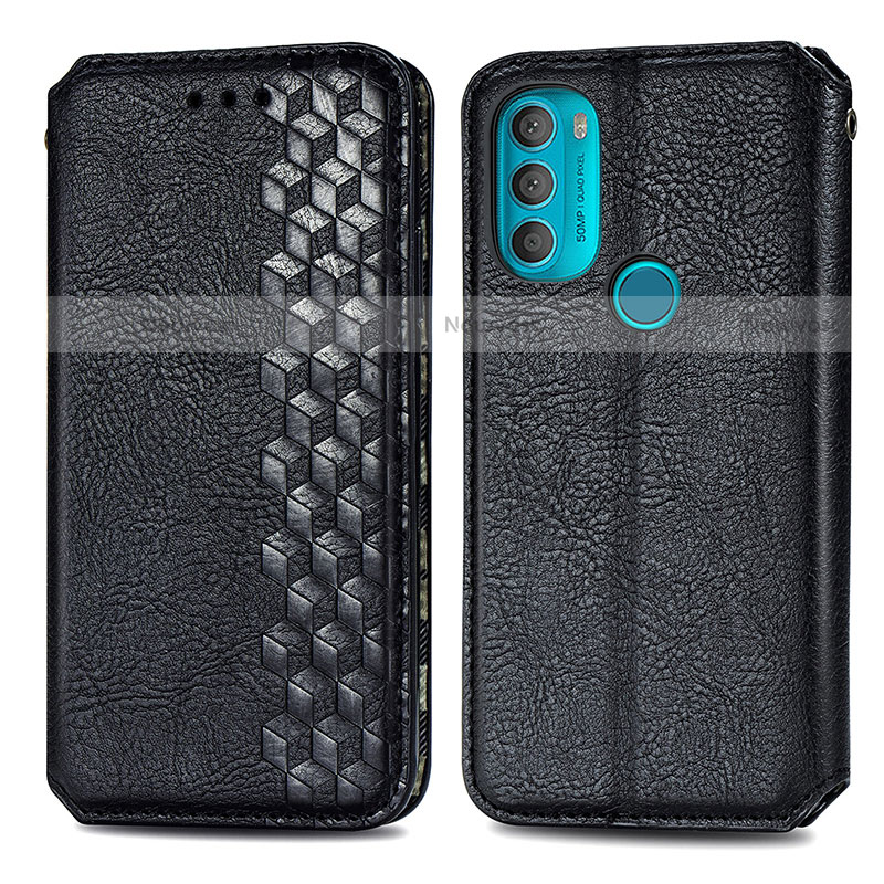 Leather Case Stands Flip Cover Holder S01D for Motorola Moto G71 5G