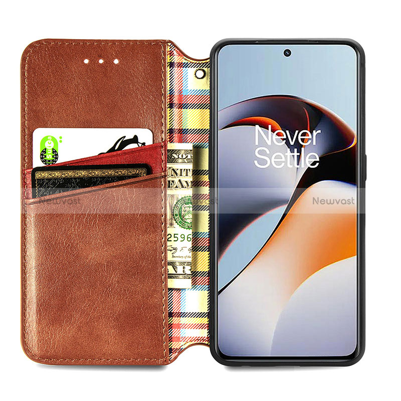 Leather Case Stands Flip Cover Holder S01D for OnePlus 11R 5G