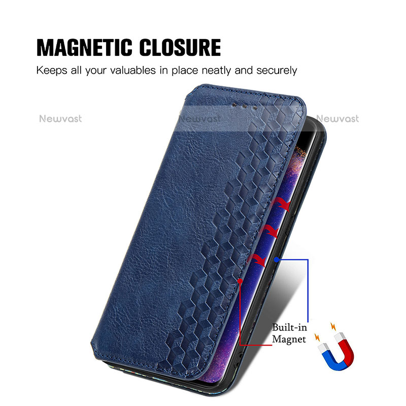 Leather Case Stands Flip Cover Holder S01D for Oppo Find X5 Pro 5G