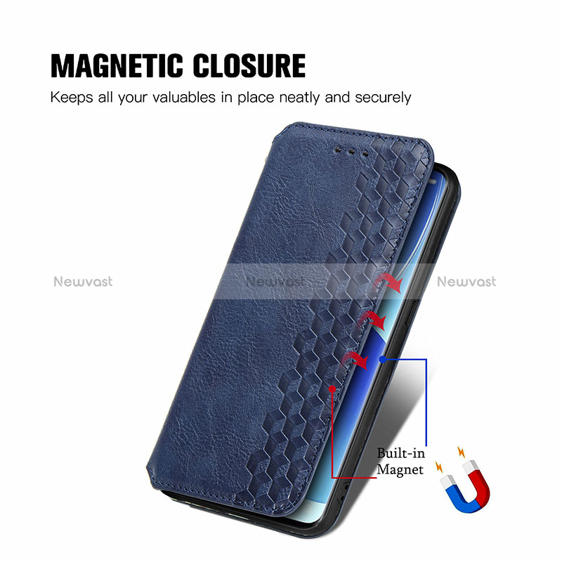 Leather Case Stands Flip Cover Holder S01D for Oppo Reno6 Pro+ Plus 5G