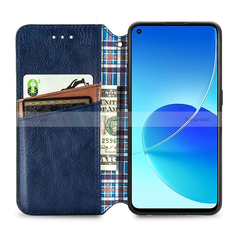 Leather Case Stands Flip Cover Holder S01D for Oppo Reno6 Z 5G