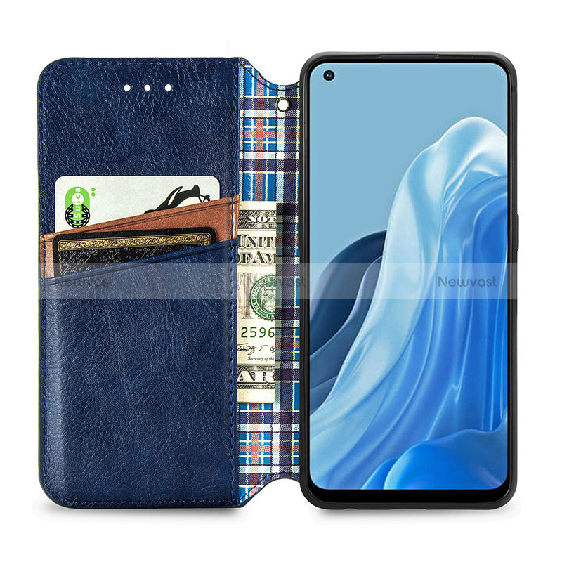 Leather Case Stands Flip Cover Holder S01D for Oppo Reno7 4G