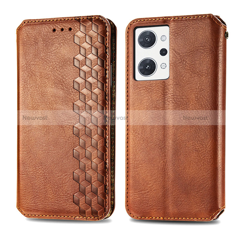 Leather Case Stands Flip Cover Holder S01D for Oppo Reno7 A