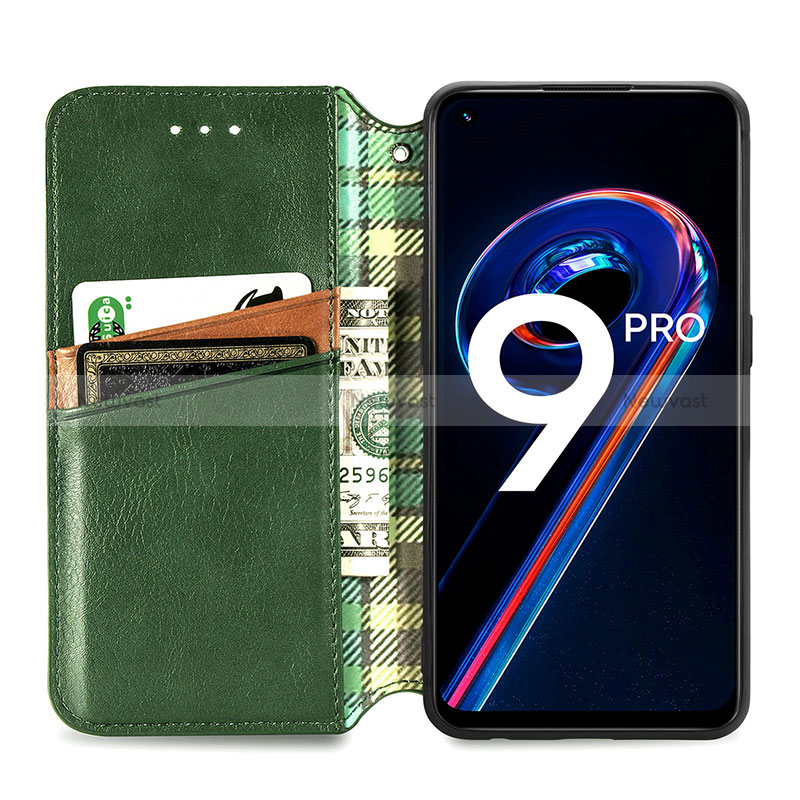 Leather Case Stands Flip Cover Holder S01D for Realme 9 5G