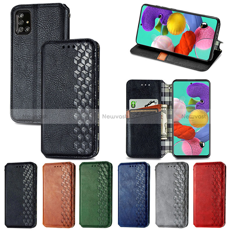 Leather Case Stands Flip Cover Holder S01D for Samsung Galaxy A71 5G