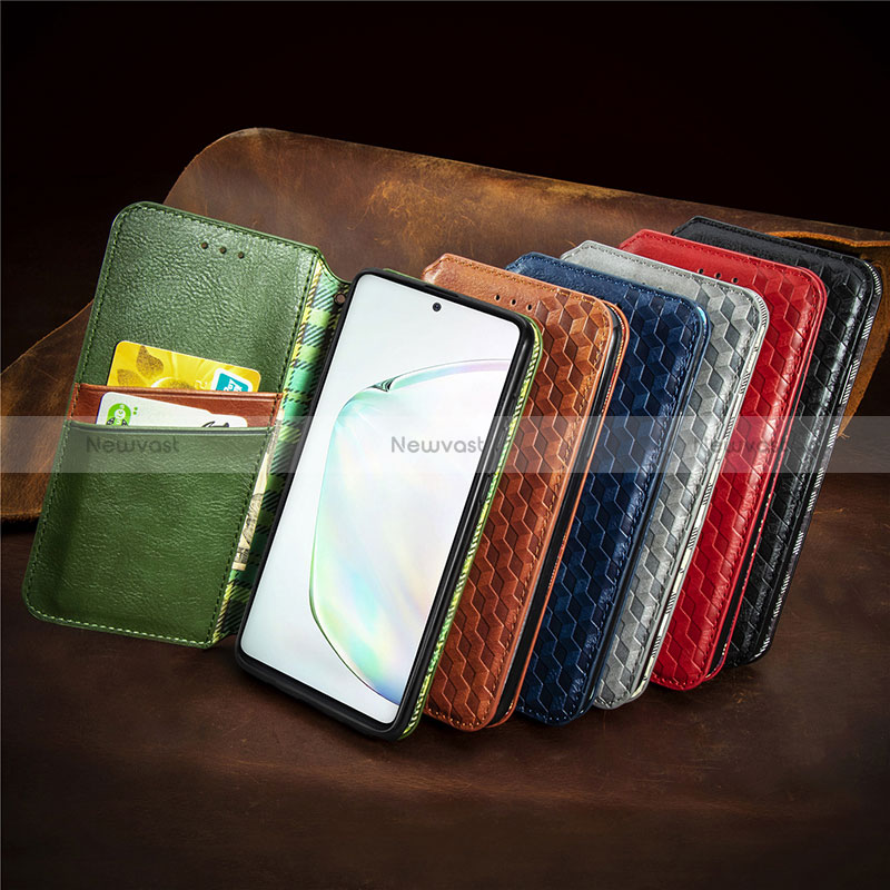 Leather Case Stands Flip Cover Holder S01D for Samsung Galaxy A81