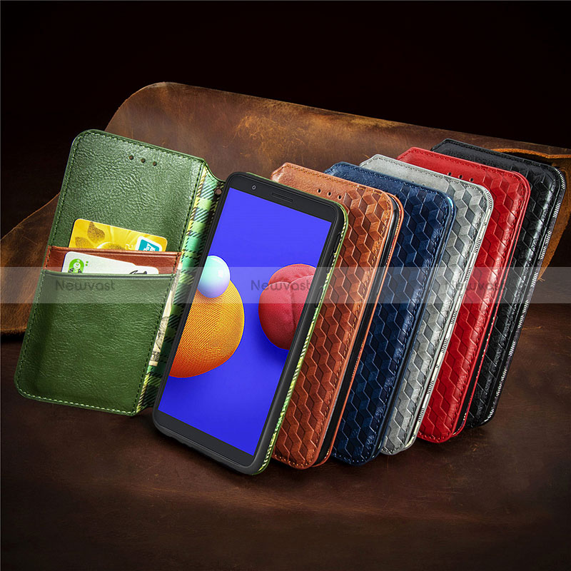 Leather Case Stands Flip Cover Holder S01D for Samsung Galaxy M01 Core