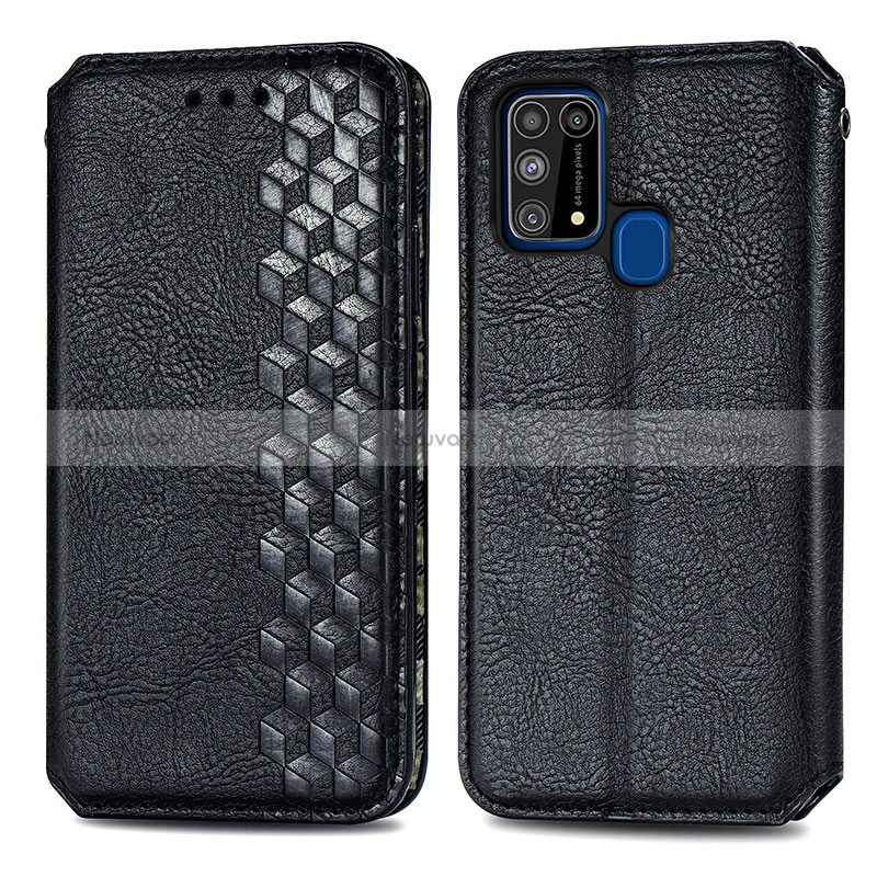 Leather Case Stands Flip Cover Holder S01D for Samsung Galaxy M31 Prime Edition