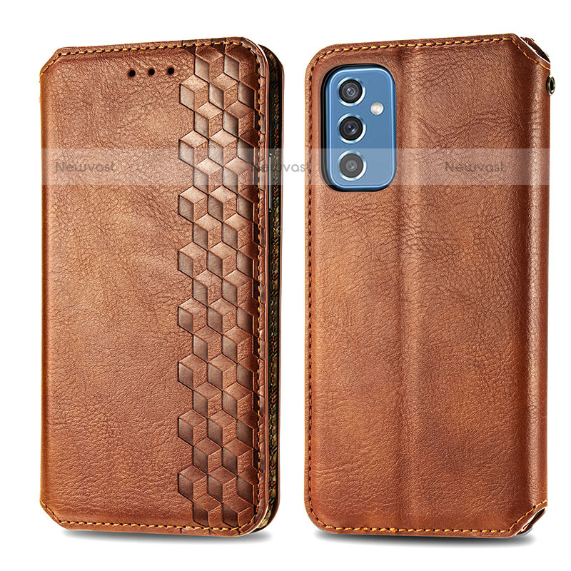 Leather Case Stands Flip Cover Holder S01D for Samsung Galaxy M52 5G