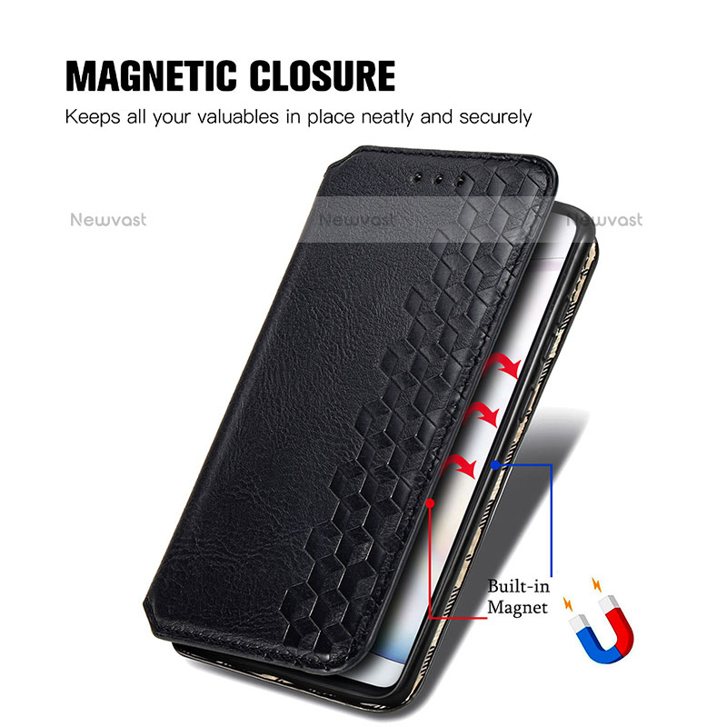 Leather Case Stands Flip Cover Holder S01D for Samsung Galaxy Note 10 Lite