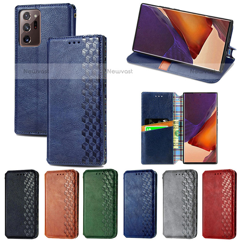Leather Case Stands Flip Cover Holder S01D for Samsung Galaxy Note 20 Ultra 5G