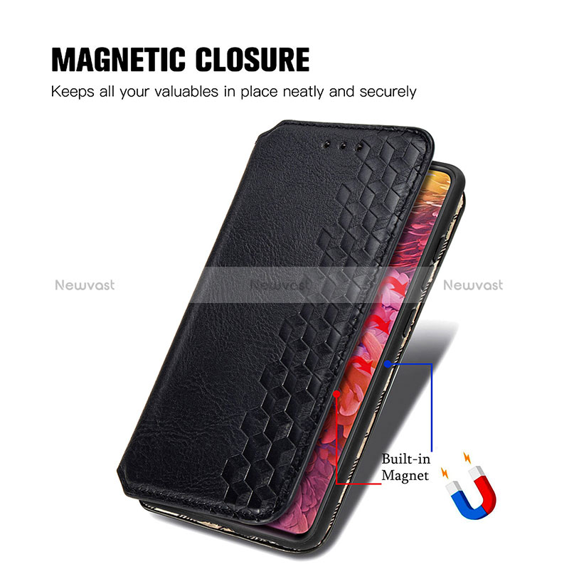 Leather Case Stands Flip Cover Holder S01D for Samsung Galaxy S20 FE (2022) 5G