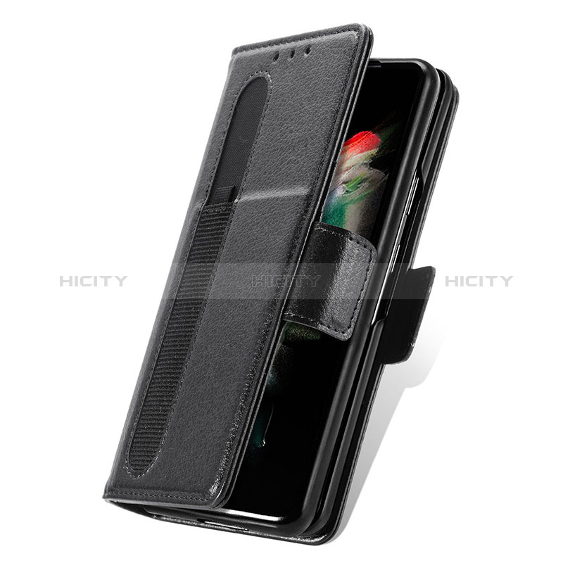 Leather Case Stands Flip Cover Holder S01D for Samsung Galaxy Z Fold4 5G