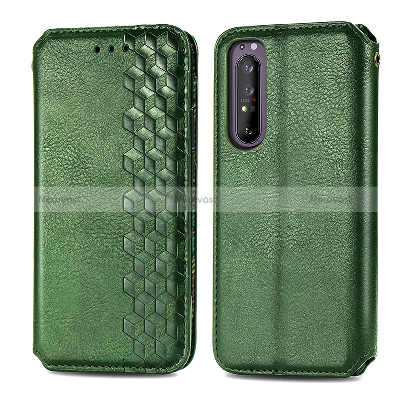 Leather Case Stands Flip Cover Holder S01D for Sony Xperia 1 II