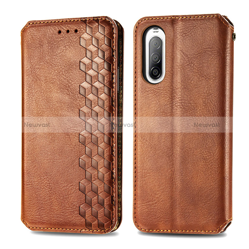 Leather Case Stands Flip Cover Holder S01D for Sony Xperia 10 II