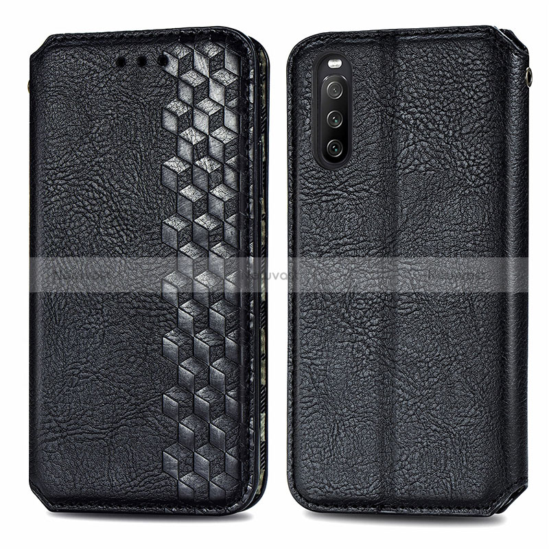 Leather Case Stands Flip Cover Holder S01D for Sony Xperia 10 III