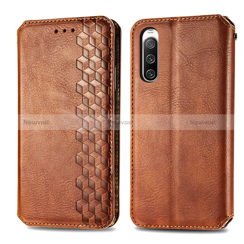 Leather Case Stands Flip Cover Holder S01D for Sony Xperia 10 IV