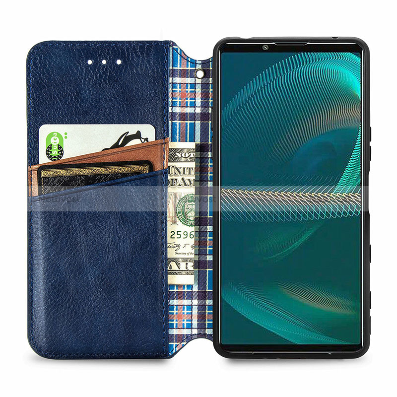 Leather Case Stands Flip Cover Holder S01D for Sony Xperia 5 III