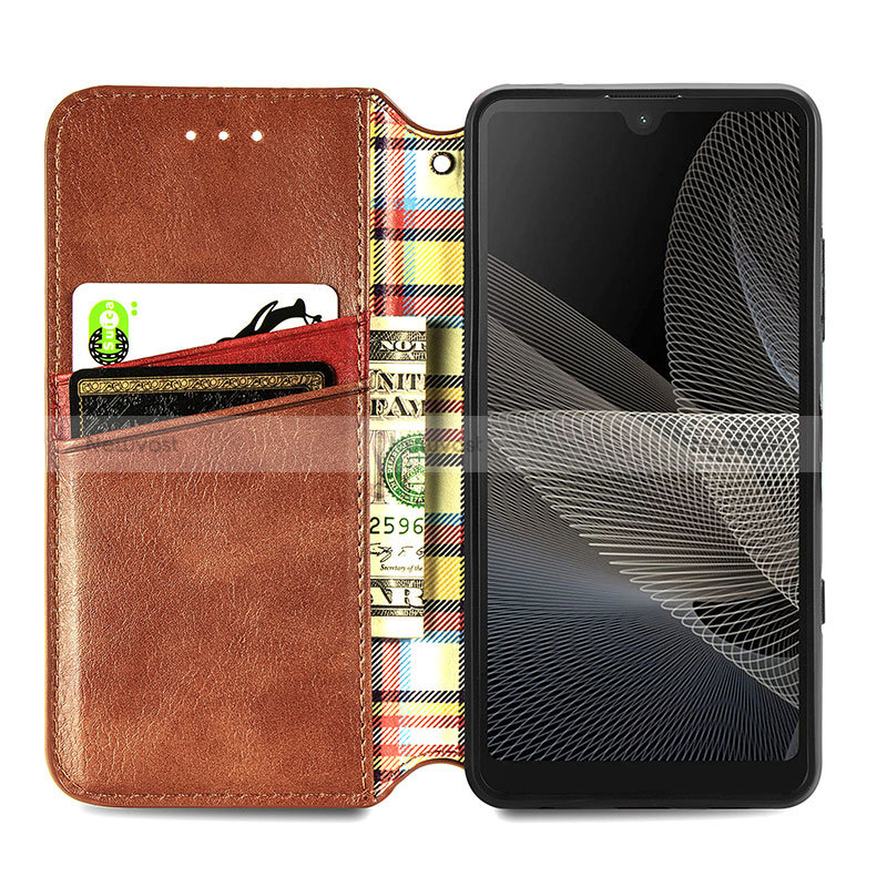 Leather Case Stands Flip Cover Holder S01D for Sony Xperia Ace II