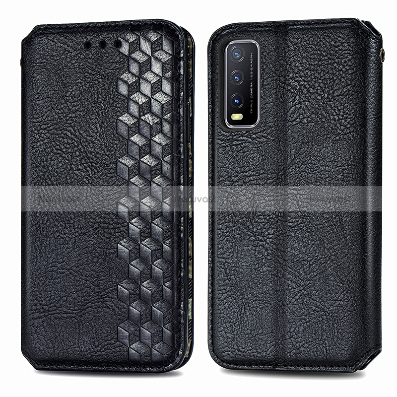 Leather Case Stands Flip Cover Holder S01D for Vivo Y20s