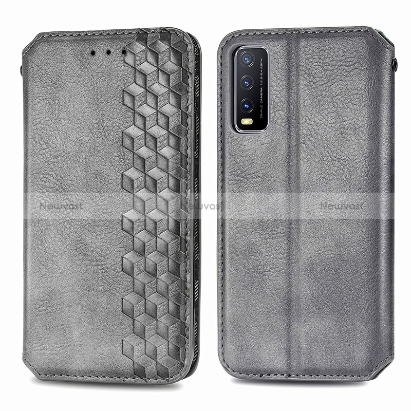 Leather Case Stands Flip Cover Holder S01D for Vivo Y20s