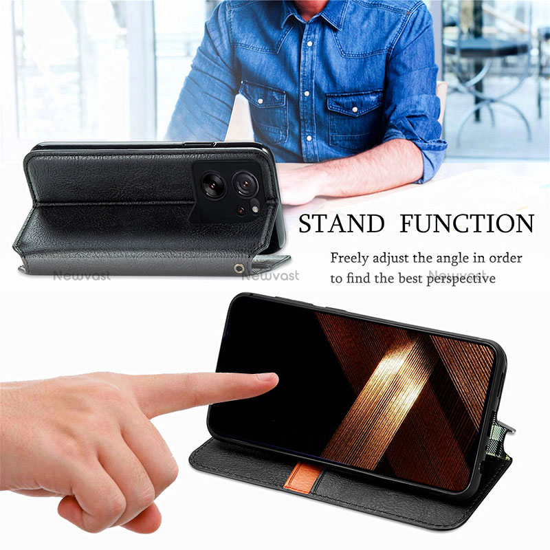 Leather Case Stands Flip Cover Holder S01D for Xiaomi Mi 13T 5G