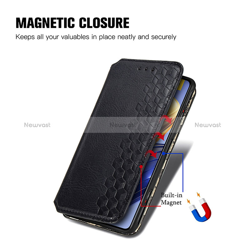 Leather Case Stands Flip Cover Holder S01D for Xiaomi Poco F4 GT 5G