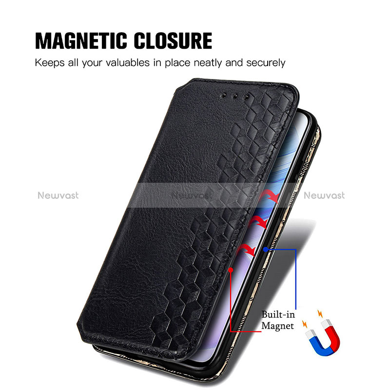 Leather Case Stands Flip Cover Holder S01D for Xiaomi Redmi 10X Pro 5G