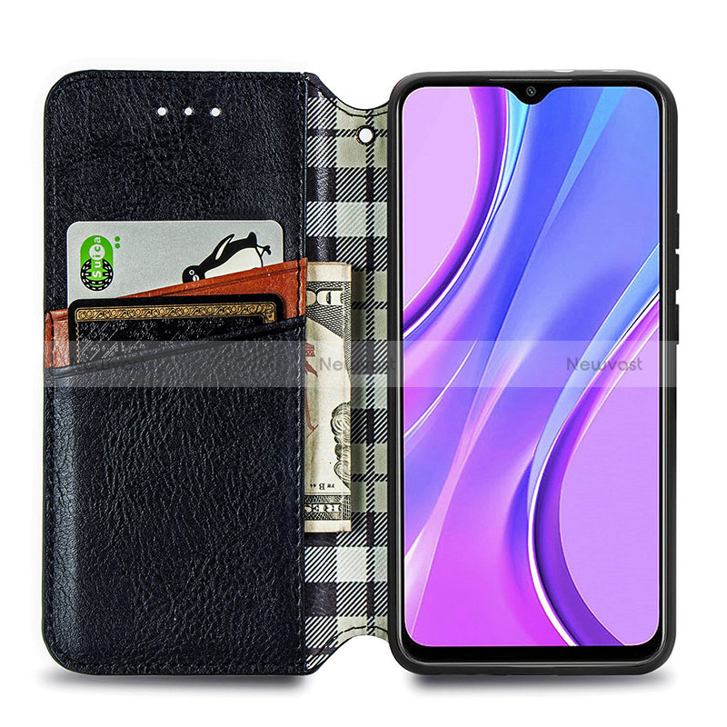 Leather Case Stands Flip Cover Holder S01D for Xiaomi Redmi 9