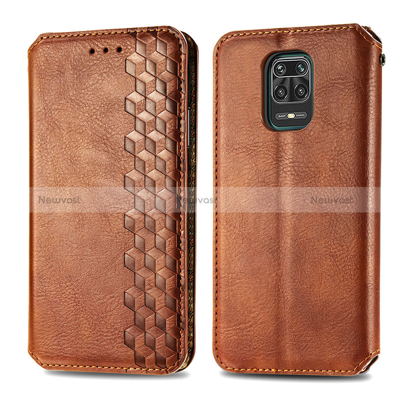 Leather Case Stands Flip Cover Holder S01D for Xiaomi Redmi Note 9 Pro Max