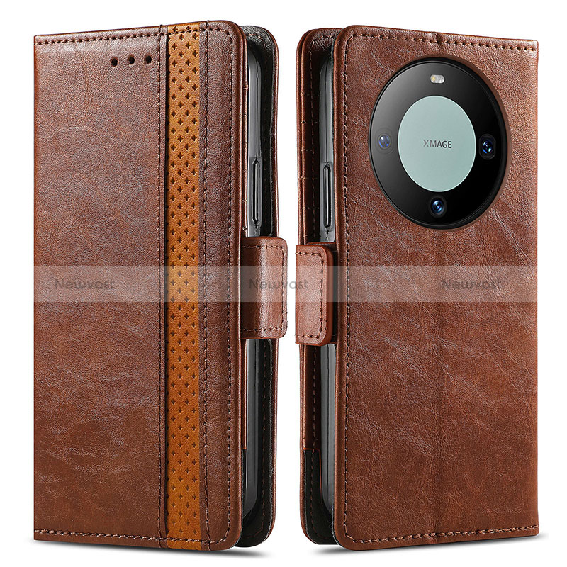 Leather Case Stands Flip Cover Holder S02D for Huawei Mate 60 Pro