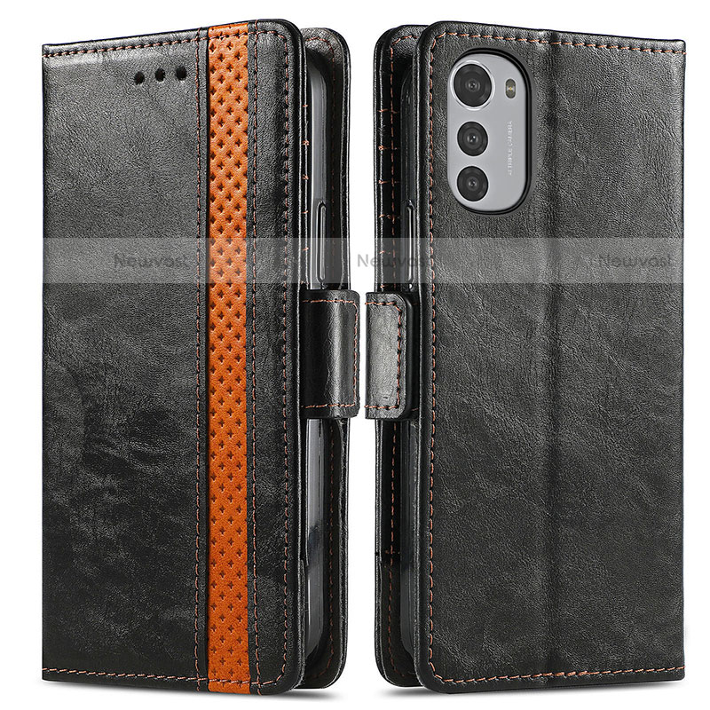 Leather Case Stands Flip Cover Holder S02D for Motorola Moto E32