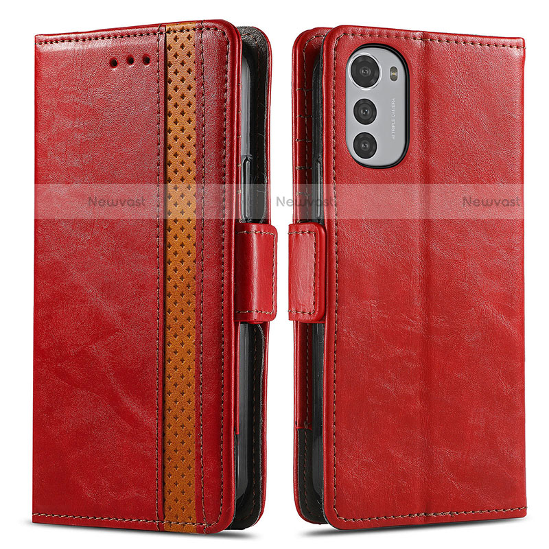 Leather Case Stands Flip Cover Holder S02D for Motorola Moto E32s