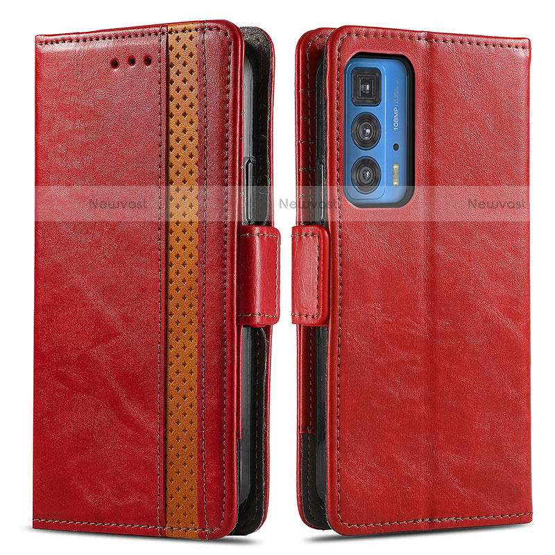 Leather Case Stands Flip Cover Holder S02D for Motorola Moto Edge 20 Pro 5G