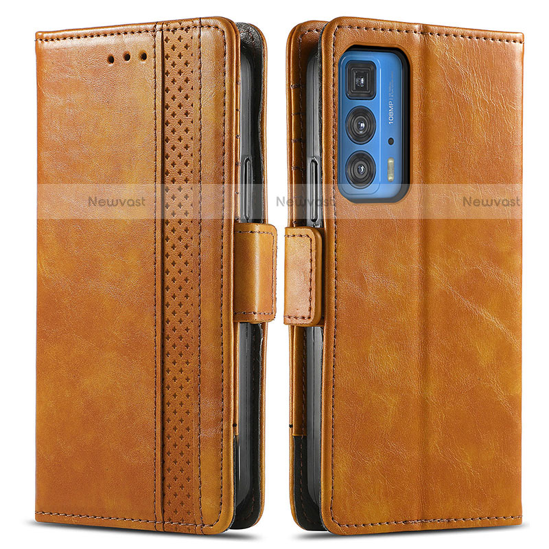 Leather Case Stands Flip Cover Holder S02D for Motorola Moto Edge 20 Pro 5G