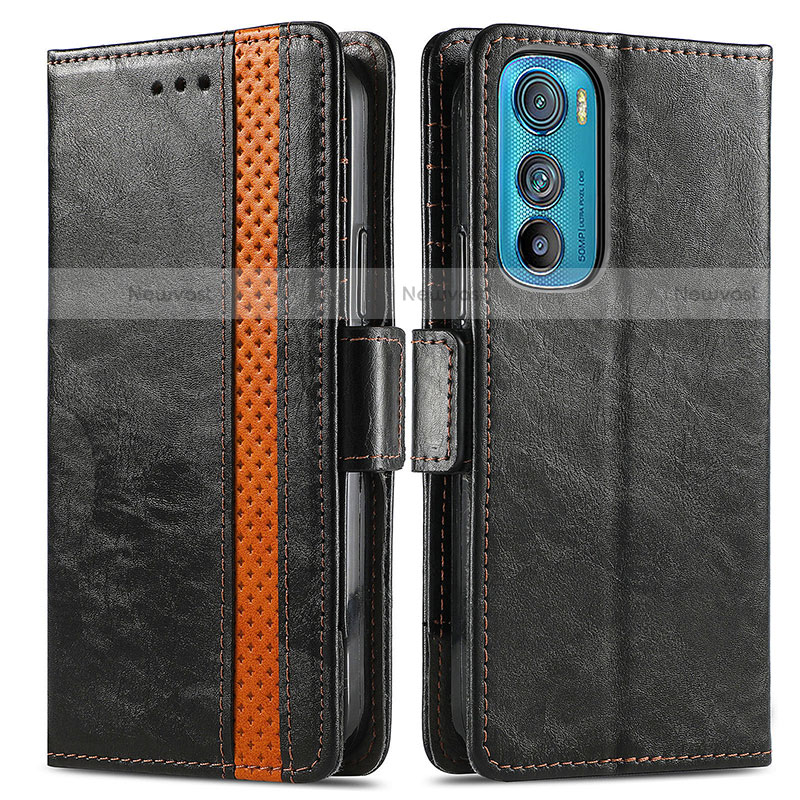 Leather Case Stands Flip Cover Holder S02D for Motorola Moto Edge 30 5G