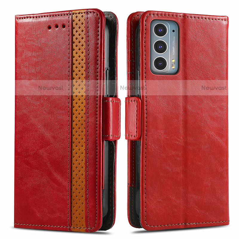 Leather Case Stands Flip Cover Holder S02D for Motorola Moto Edge Lite 5G