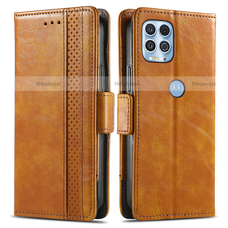 Leather Case Stands Flip Cover Holder S02D for Motorola Moto Edge S 5G