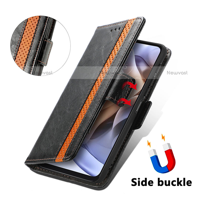 Leather Case Stands Flip Cover Holder S02D for Motorola Moto G31