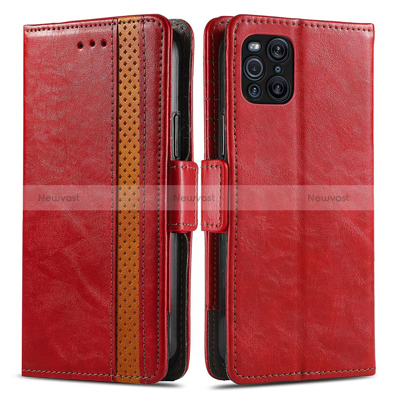Leather Case Stands Flip Cover Holder S02D for Oppo Find X3 5G